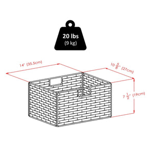 3-Tier Wood Storage Rack with Foldable Baskets – Black