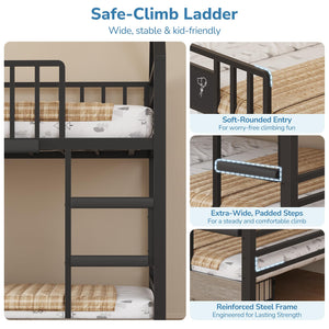 Twin Over Twin Low Bunk Bed with Storage Drawers & House Design