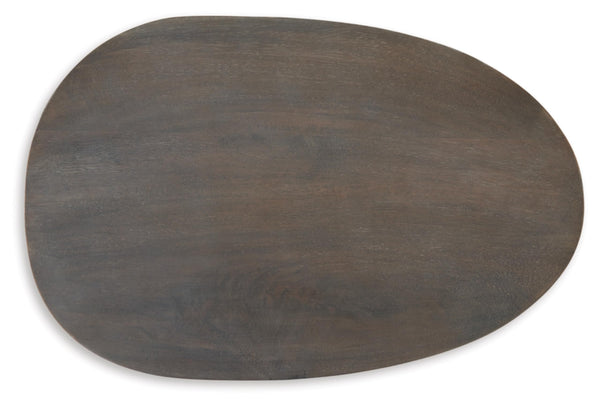 Signature Design by Ashley Cormmet Industrial Accent Table with Metal Base, Dark Brown & Black