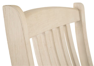 Antique White Upholstered Dining Chair Set of 2