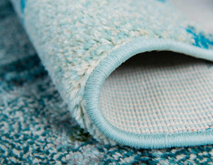 Coastal Marine Area Rug – Light Blue, Multiple Sizes