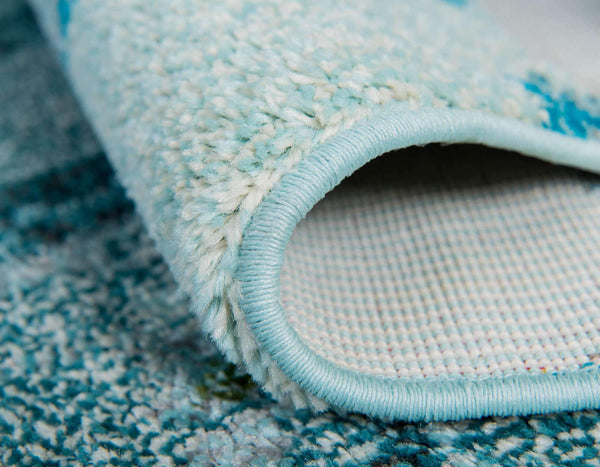 Coastal Marine Area Rug – Light Blue, Multiple Sizes