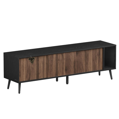 63-Inch TV Stand with Sliding Doors & Storage
