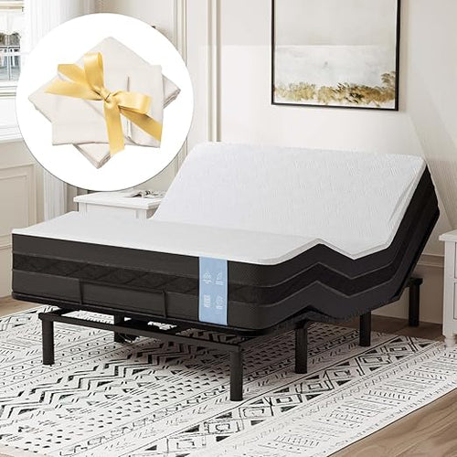 Queen Adjustable Bed Base with Remote & Oxford Fabric
