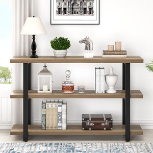 3-Tier Console Table with Storage Shelves – 47 Inch Entryway Sofa Table