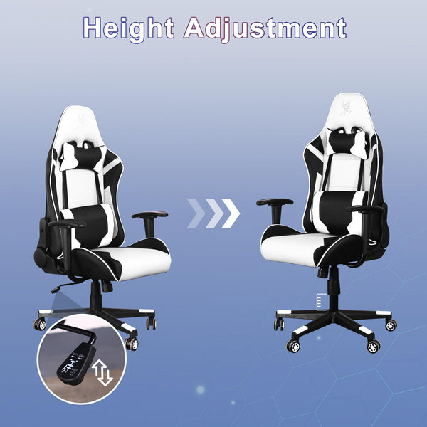 Ergonomic Gaming Chair with Massage Lumbar Support & Adjustable Headrest