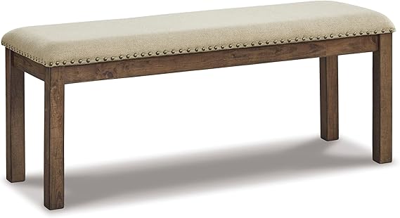 Upholstered Dining Bench with Nailhead Trim