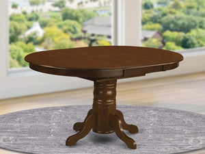 Oval Pedestal Dining Table with Butterfly Leaf