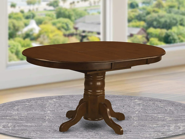 Oval Pedestal Dining Table with Butterfly Leaf