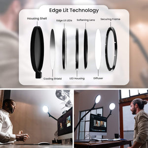 LED Desk Lamp with USB Charging & Swing Arm