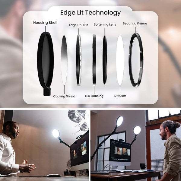 LED Desk Lamp with USB Charging & Swing Arm