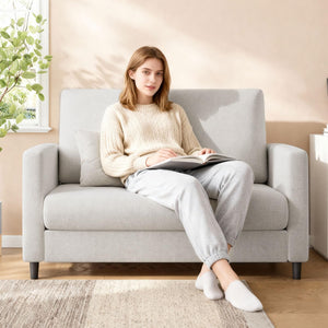 52" Loveseat Sofa for Small Spaces – Mid-Century Accent Couch
