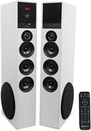 Powered Home Theater Tower Speaker System with 10" Subwoofers & Karaoke
