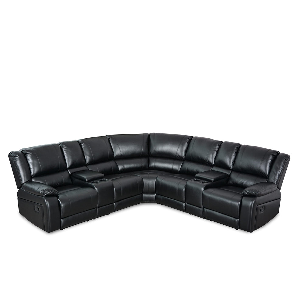 Reclining Sectional Sofa with Cup Holders & Storage