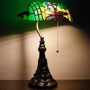 Tiffany Stained Glass Banker Table Lamp