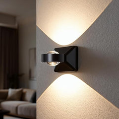 Square LED Wall Sconce – Dimmable Indoor Hardwired Up Down Light