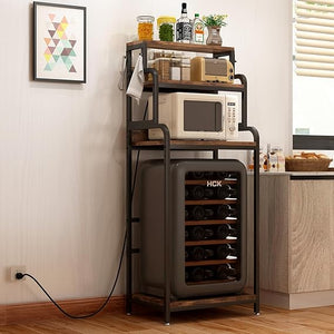 4-Tier Adjustable Baker's Rack with Metal Frame