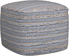 Knitted Cotton Jute Ottoman Pouf
