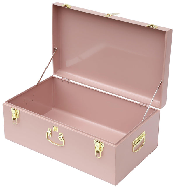 Metal Storage Trunk Set with Locking Clasps