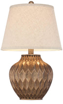 Bronze Urn Accent Table Lamp with Drum Shade