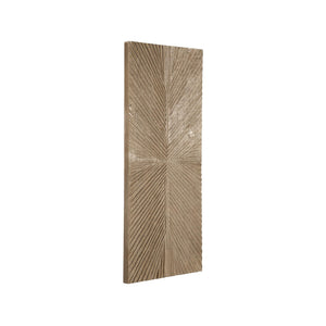 Rustic Sunburst Wood Wall Sculpture – Brown