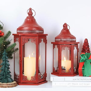 Decorative Outdoor & Indoor Candle Lanterns Set of 2