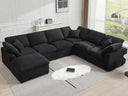Modular Sectional Sofa 7-Seater L-Shaped with Ottoman
