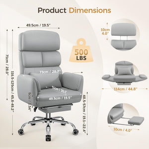 Big & Tall Ergonomic Reclining Office Chair – 500 lb Capacity