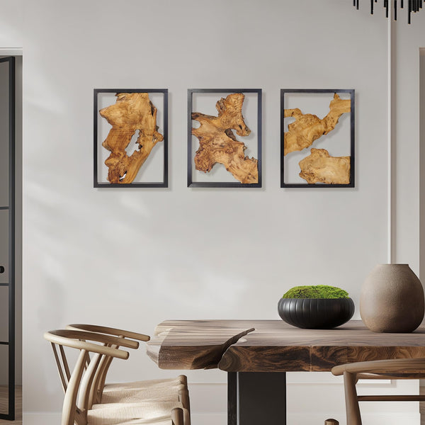 Natural Wood Wall Art – Handcrafted Rustic Hanging Sculpture