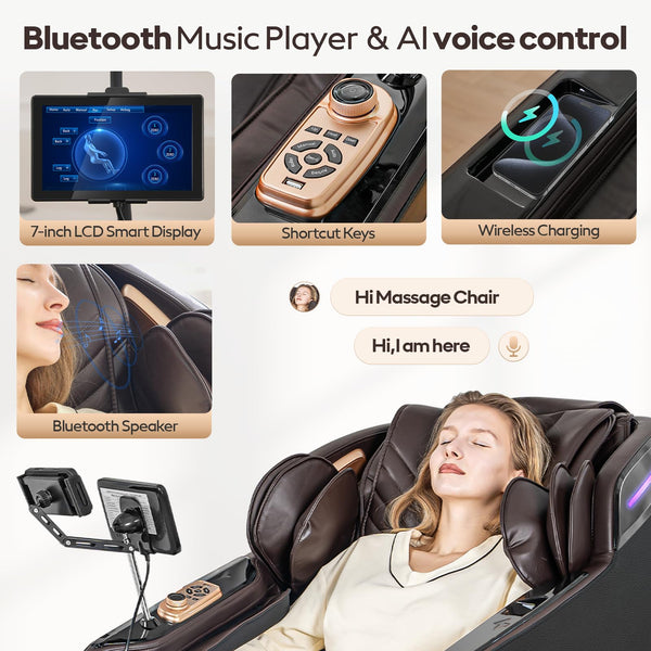 4D Full Body Zero Gravity SL-Track Massage Chair