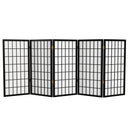 5-Panel Shoji Screen Room Divider – Rice Paper & Wood
