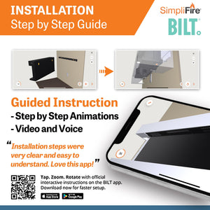 Wall Mount Electric Fireplace with Floating Mantel