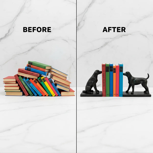 Black Labrador Retriever Bookends – Set of 2