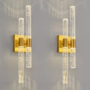 Crystal LED Bathroom Vanity Light Fixtures 2-Pack Gold 21.25in