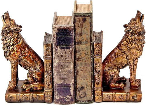 Wolf Bookends Set of 2