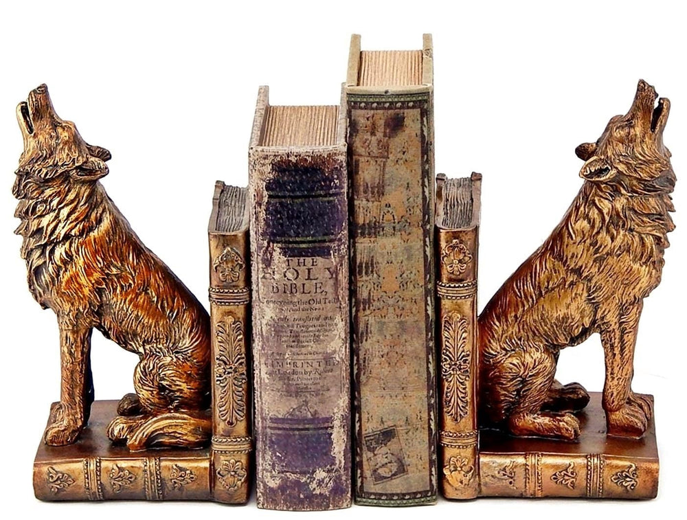 Wolf Bookends Set of 2