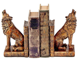 Wolf Bookends Set of 2