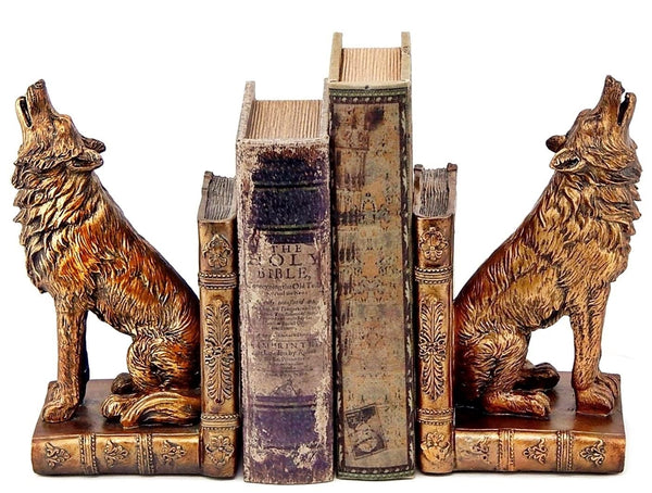 Wolf Bookends Set of 2