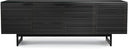 79.25" TV Stand with Louvered Doors, Soundbar Shelf & Cable Management