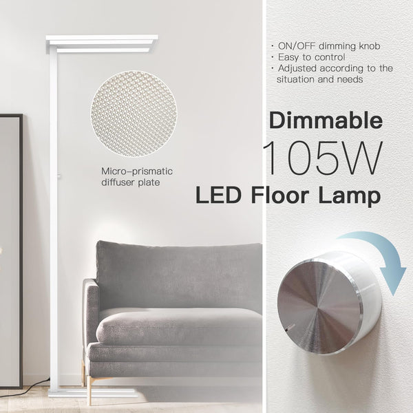 76" Dimmable LED Floor Lamp