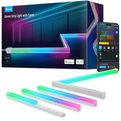 RGBIC LED Strip Lights with Diffuser Channel Cover