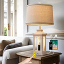 Dimmable Touch Table Lamp with USB Ports & Night Light