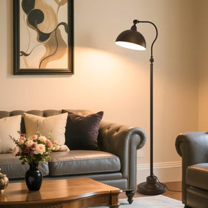 Adjustable LED Reading Floor Lamp with Remote and Bluetooth Dimming