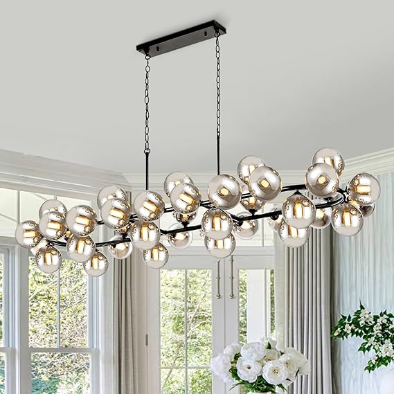 59-Inch Wagon Wheel Chandelier – 36-Light Farmhouse Pendant for High Ceilings