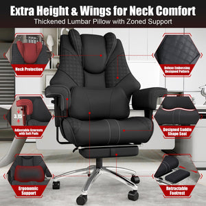 Big and Tall Reclining Office Chair with Footrest
