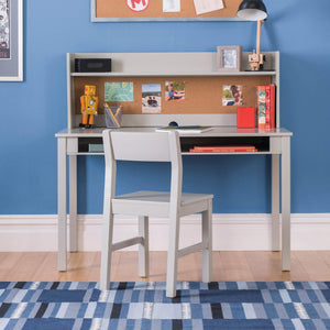 Kids Desk with Hutch and Chair Set – Wooden Study Desk with Storage