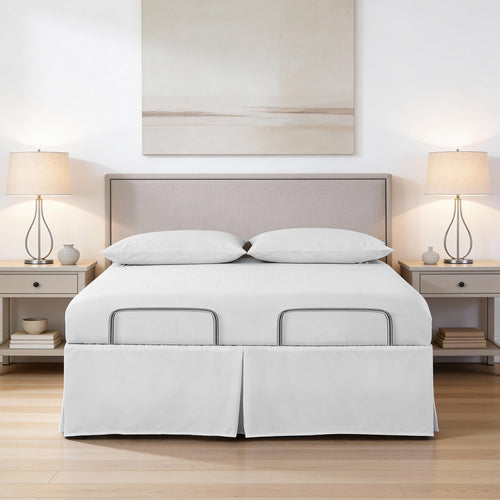 Wrap-Around Bed Skirt with Split Corners & 15-Inch Drop