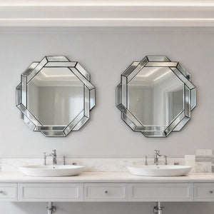 23.6" Octagon Wall Mirror with Beveled Edge