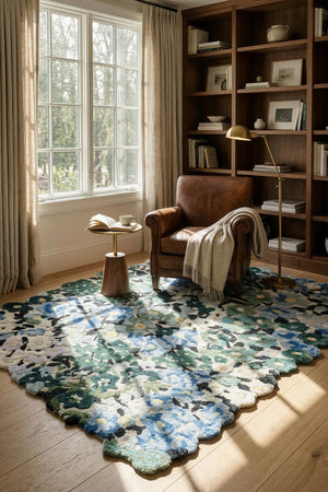 Hand-Tufted Wool Area Rug – Floral Cassia Design