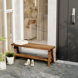 Farmhouse Wood Entryway Bench